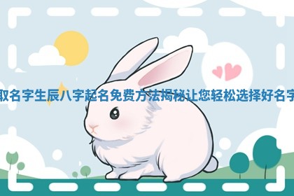 ? 取名字生 ? 辰八字起名免费方法揭秘让您轻松选择好名字