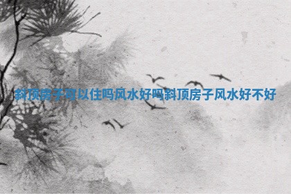 🐇 斜顶房子可以住吗风水好吗_斜顶房子风水好不 🗽 好