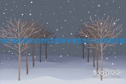 狮子座好喜欢这样的文案 狮子座喜欢 🚎 什么样 📼 的朋友圈