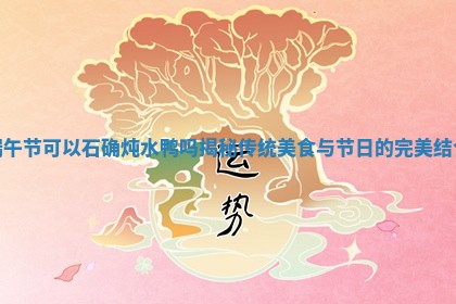 端午节可以石确炖 😦 水 💰 鸭吗揭秘传统美食与节日的完美结合